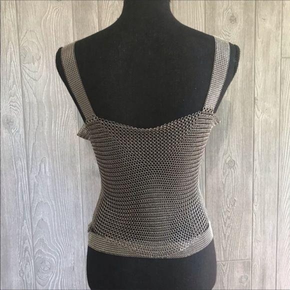 Elaine unziker metal Chainmail tank top cosplay soldered rings medieval larping - Picture 5 of 8